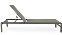 LETTINO CON RUOTE IN ALLUMINIO IMPILABILE ANTRACITE - KONNOR