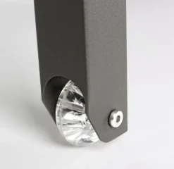 LETTINO CON RUOTE IN ALLUMINIO IMPILABILE ANTRACITE - KONNOR