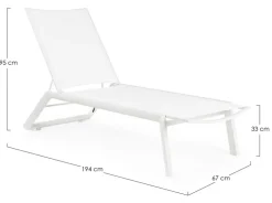 LETTINO CON RUOTE IN ALLUMINIO BIANCO GK50 - CRUISE