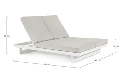 LETTINO DOPPIO IN ALLUMINIO BIANCO WG20 - INFINITY