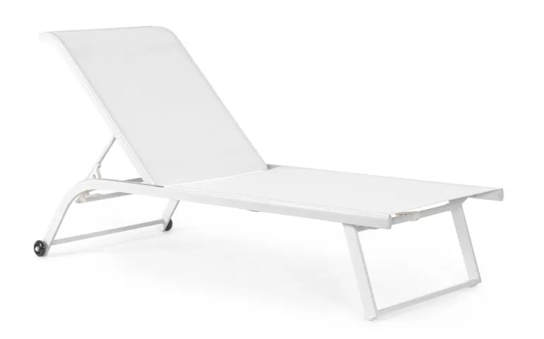 LETTINO IN ALLUMINIO CON RUOTE BIANCO - TAYLOR