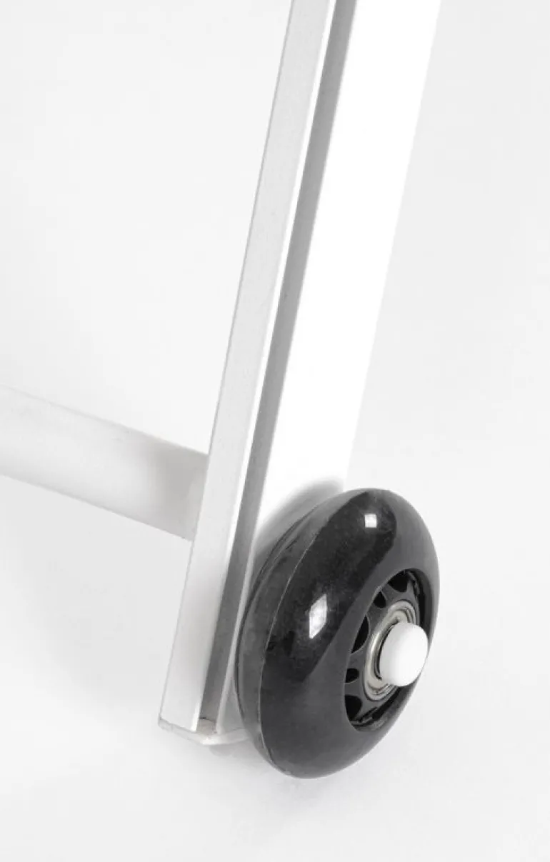 LETTINO IN ALLUMINIO CON RUOTE BIANCO - TAYLOR