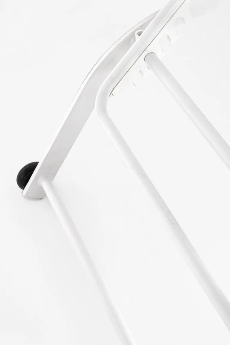 LETTINO IN ALLUMINIO CON RUOTE BIANCO - TAYLOR