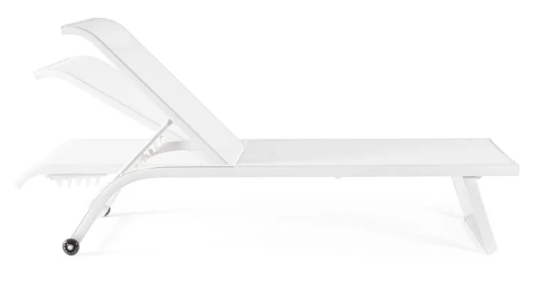 LETTINO IN ALLUMINIO CON RUOTE BIANCO - TAYLOR