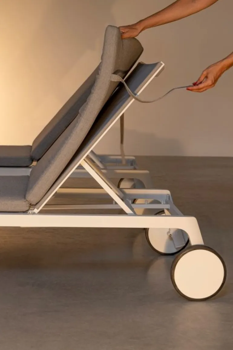 LETTINO IN ALLUMINIO CON RUOTE BIANCO WG20 - JALISCO