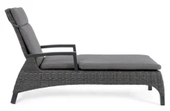 LETTINO RECLINABILE CON CUSCINI ANTRACITE JX55 - BRITTON