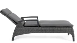 LETTINO RECLINABILE CON CUSCINI ANTRACITE JX55 - BRITTON