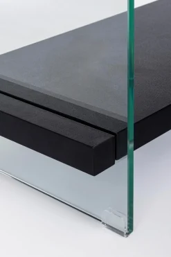 LIBRERIA 2 CASSETTI NERA - LINE WOOD