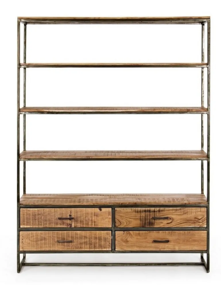 LIBRERIA IN LEGNO 4 CASSETTI - ELMER