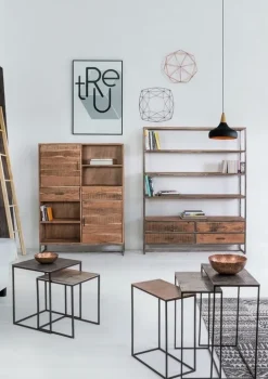 LIBRERIA IN LEGNO 4 CASSETTI - ELMER