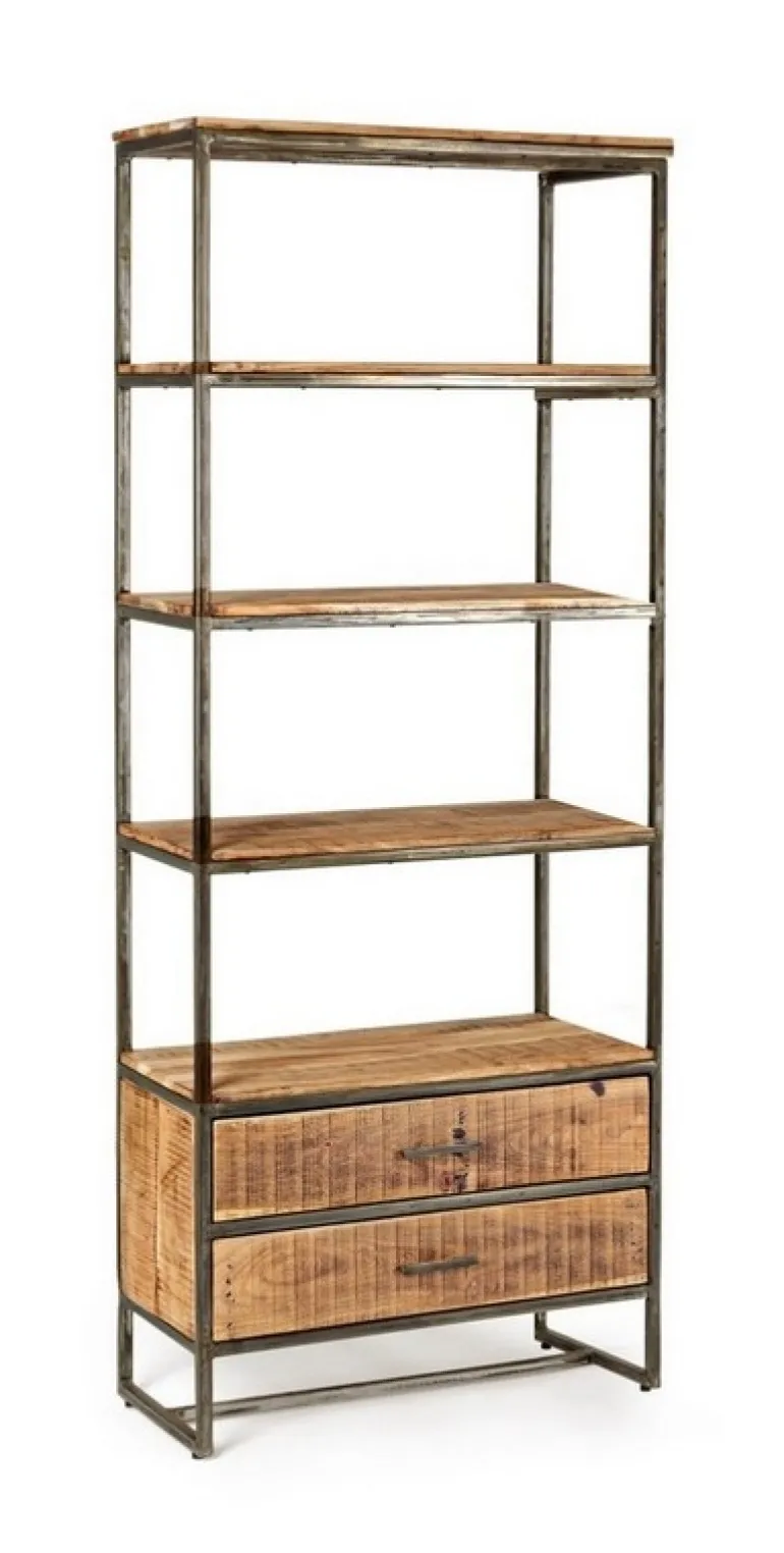 LIBRERIA IN LEGNO 2 CASSETTI - ELMER