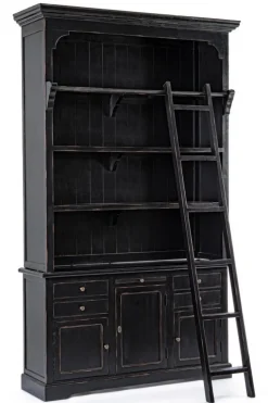 LIBRERIA IN LEGNO NERO - JEFFERSON