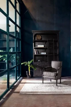 LIBRERIA IN LEGNO NERO - JEFFERSON