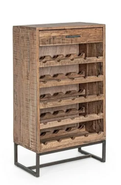 MOBILE PORTABOTTIGLIE IN LEGNO - ELMER