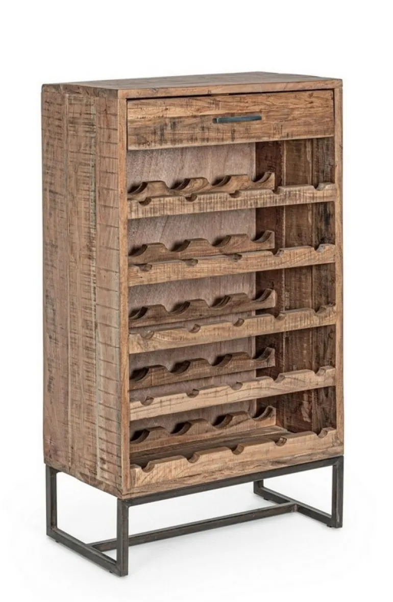 MOBILE PORTABOTTIGLIE IN LEGNO - ELMER