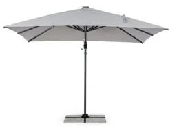 OMBRELLONE BRACCIO CON LED IN ALLUMINIO 3X3 ANTRACITE - INES