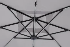 OMBRELLONE BRACCIO CON LED IN ALLUMINIO 3X3 ANTRACITE - INES