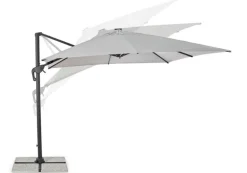 OMBRELLONE BRACCIO CON LED IN ALLUMINIO 3X3 ANTRACITE - INES