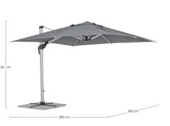 OMBRELLONE BRACCIO IN ALLUMINIO 3X3 - INES