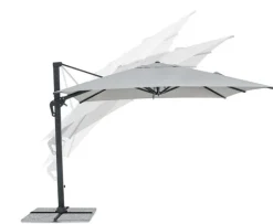 OMBRELLONE BRACCIO IN ALLUMINIO 3X3 ANTRACITE - INES