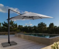 OMBRELLONE BRACCIO IN ALLUMINIO 4X4 ANTRACITE - INES