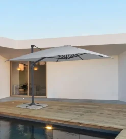 OMBRELLONE BRACCIO IN ALLUMINIO 4X4 ANTRACITE - INES