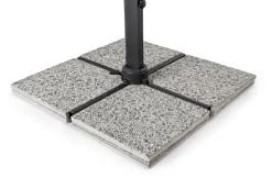 OMBRELLONE BRACCIO IN ALLUMINIO 4X4 ANTRACITE - INES