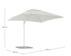 OMBRELLONE BRACCIO IN ALLUMINIO 3X3 BIANCO - EDEN