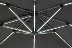 OMBRELLONE BRACCIO IN ALLUMINIO 3X3 ANTRACITE - INES