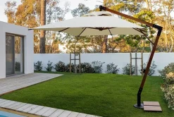 OMBRELLONE BRACCIO IN LEGNO 3X4 ECRU - CAPUA