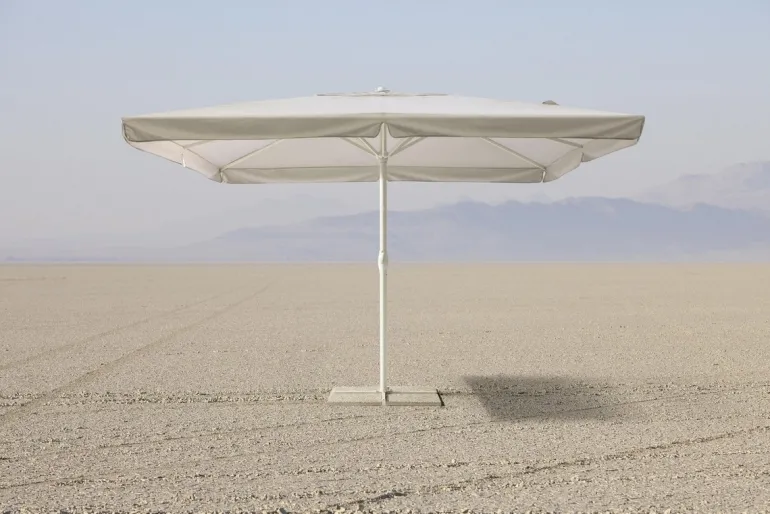 OMBRELLONE IN ALLUMINIO 4X4 BIANCO GRIGIO - ALGHERO