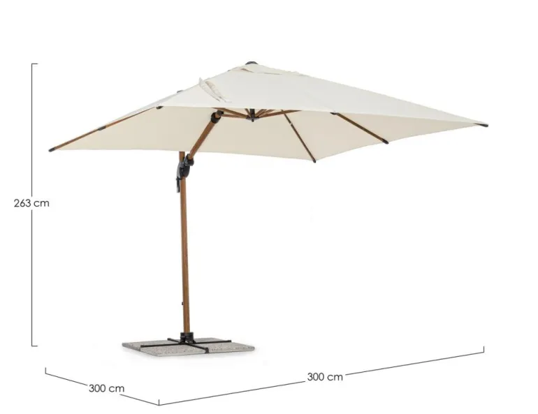 OMBRELLONE IN ALLUMINIO 3X3 BEIGE - ORION