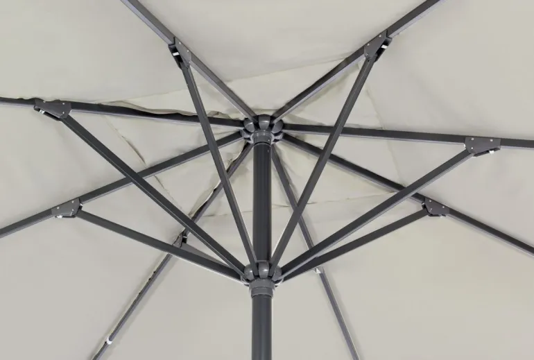 OMBRELLONE IN ALLUMINIO 4X4 GRIGIO ANTRACITE - ALGHERO