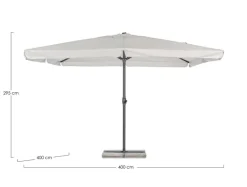 OMBRELLONE IN ALLUMINIO 4X4 GRIGIO ANTRACITE - ALGHERO