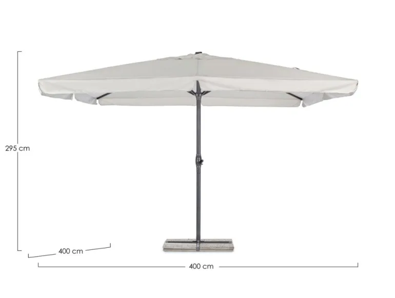 OMBRELLONE IN ALLUMINIO 4X4 GRIGIO ANTRACITE - ALGHERO