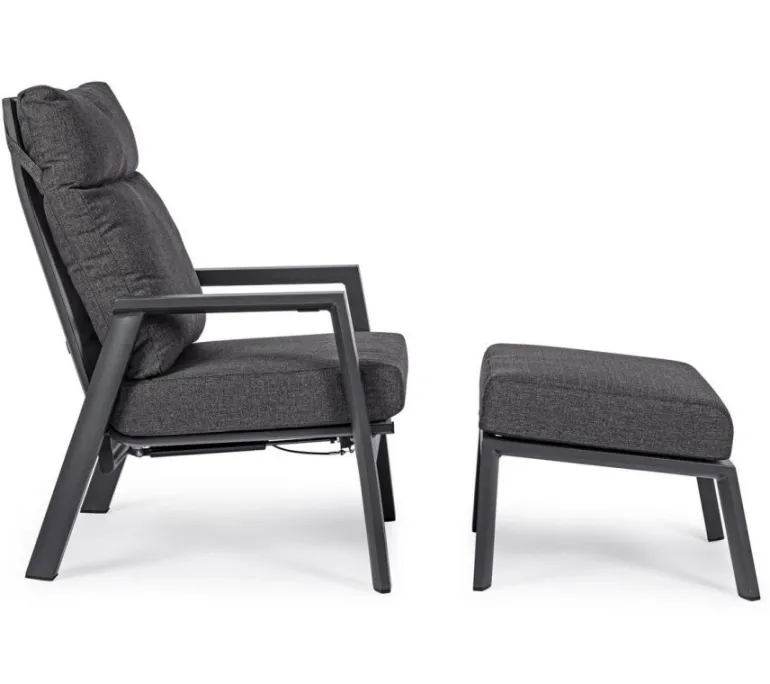 OTTOMAN IN ALLUMINIO ANTRACITE JX55 - KLEDI