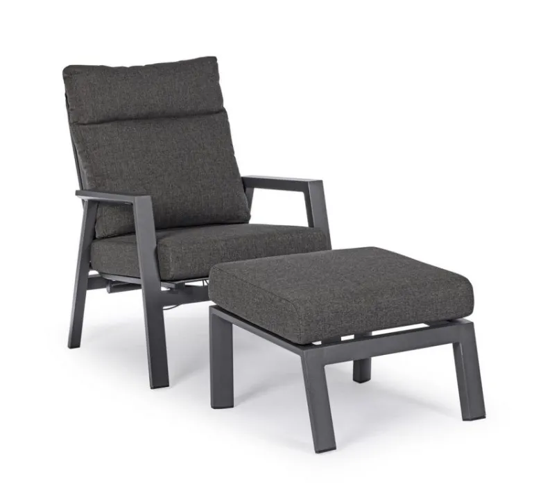 OTTOMAN IN ALLUMINIO ANTRACITE JX55 - KLEDI