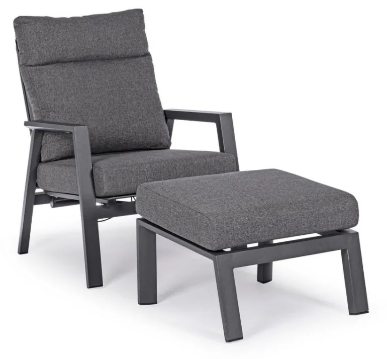 OTTOMAN IN ALLUMINIO ANTRACITE JX55 - KLEDI