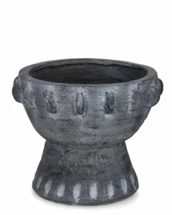 P. VASO BUCCHERO TONDO GRIGIO D39