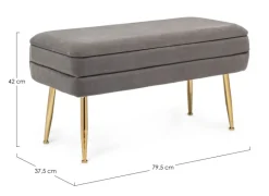 PANCA CONTENITORE GRIGIO SCURO - PAVLINA