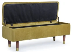 PANCA CONTENITORE IN VELLUTO OLIVE - KIRA