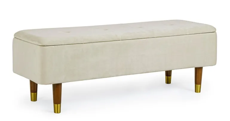 PANCA CONTENITORE IN VELLUTO NATURALE - KIRA