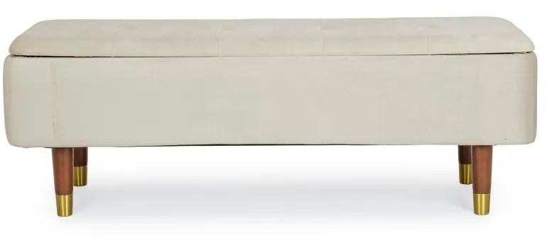 PANCA CONTENITORE IN VELLUTO NATURALE - KIRA