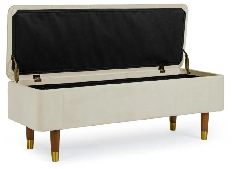 PANCA CONTENITORE IN VELLUTO NATURALE - KIRA