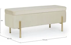 PANCA CONTENITORE IN VELLUTO NATURALE - IRINA