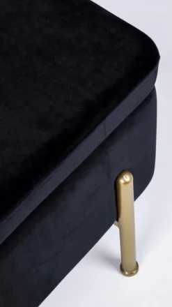 PANCA CONTENITORE IN VELLUTO NERO - IRINA