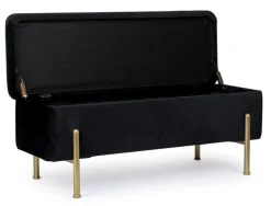 PANCA CONTENITORE IN VELLUTO NERO - IRINA