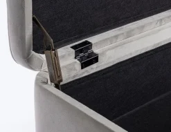 PANCA CONTENITORE IN VELLUTO GRIGIO CHIARO - IRINA