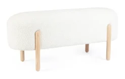 PANCA EFFETTO BOUCLE' BIANCO - DAYLA