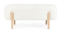 PANCA EFFETTO BOUCLE' BIANCO - DAYLA